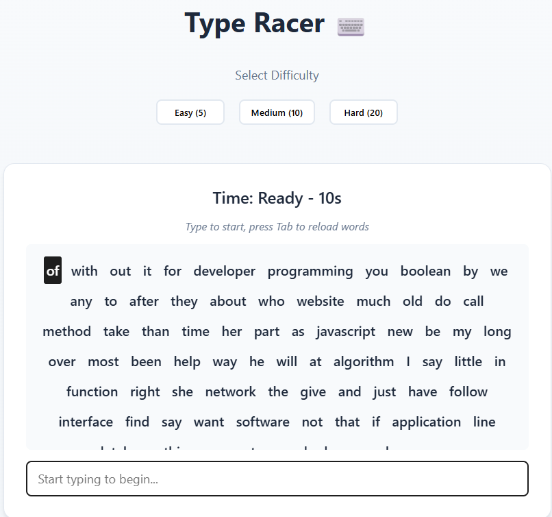 Type Racer